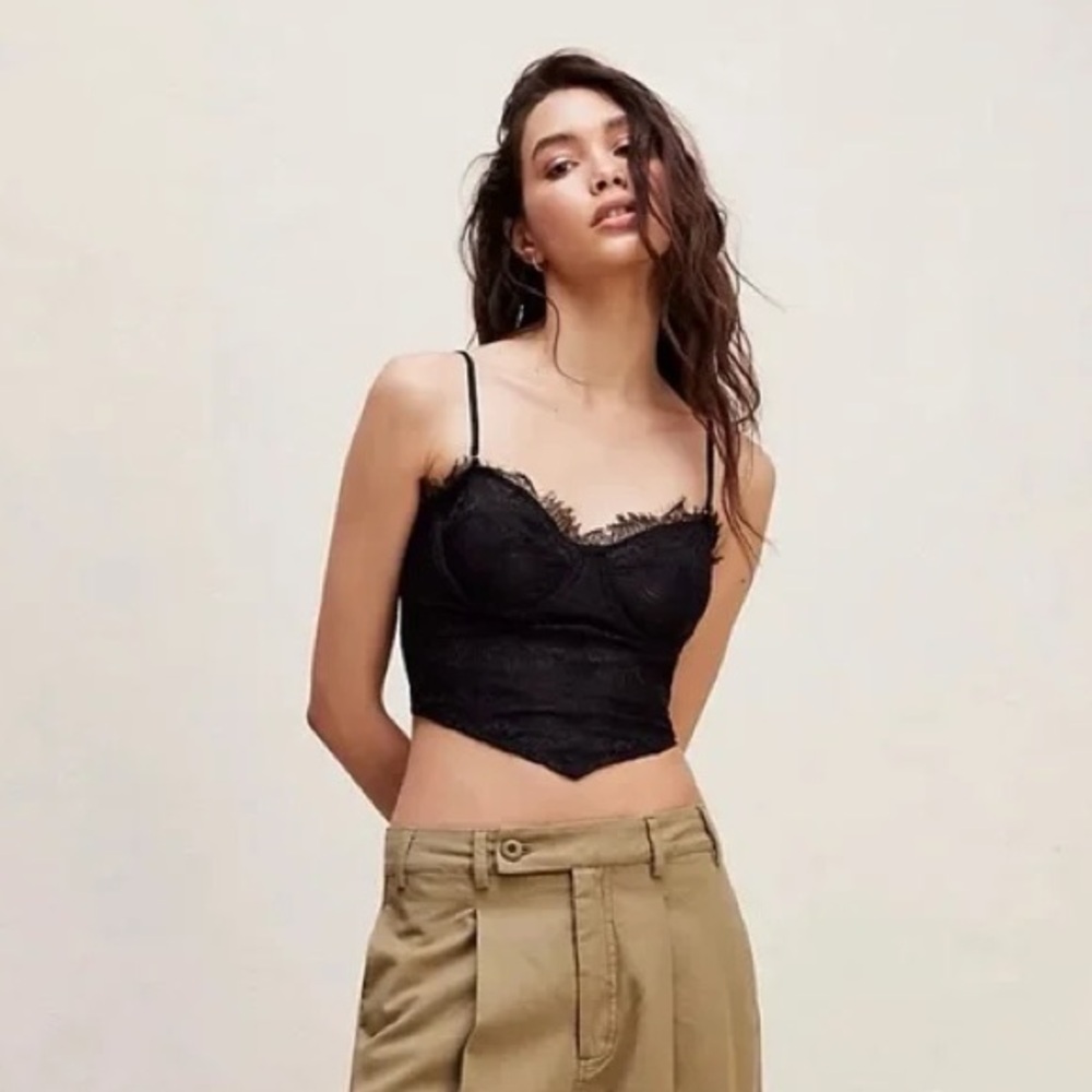 Free People Intimately Midnight Mantra Corset in Black